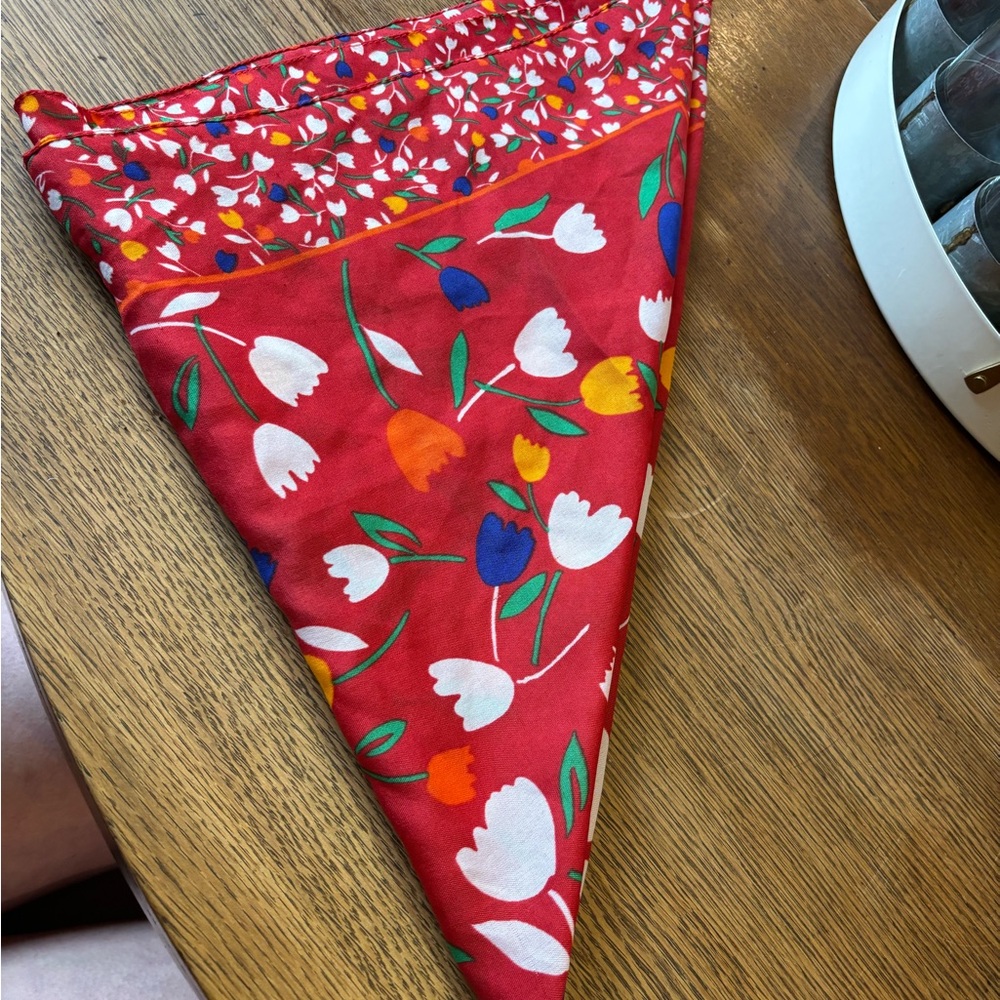 Floral Red Scarf